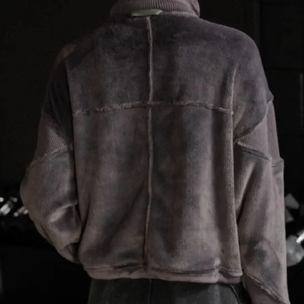 FP MOVEMENT SEEING STARS OVERSIZE FLEECE COZY GRAY SHORT JACKET SZ XS-S - Picture 3 of 12